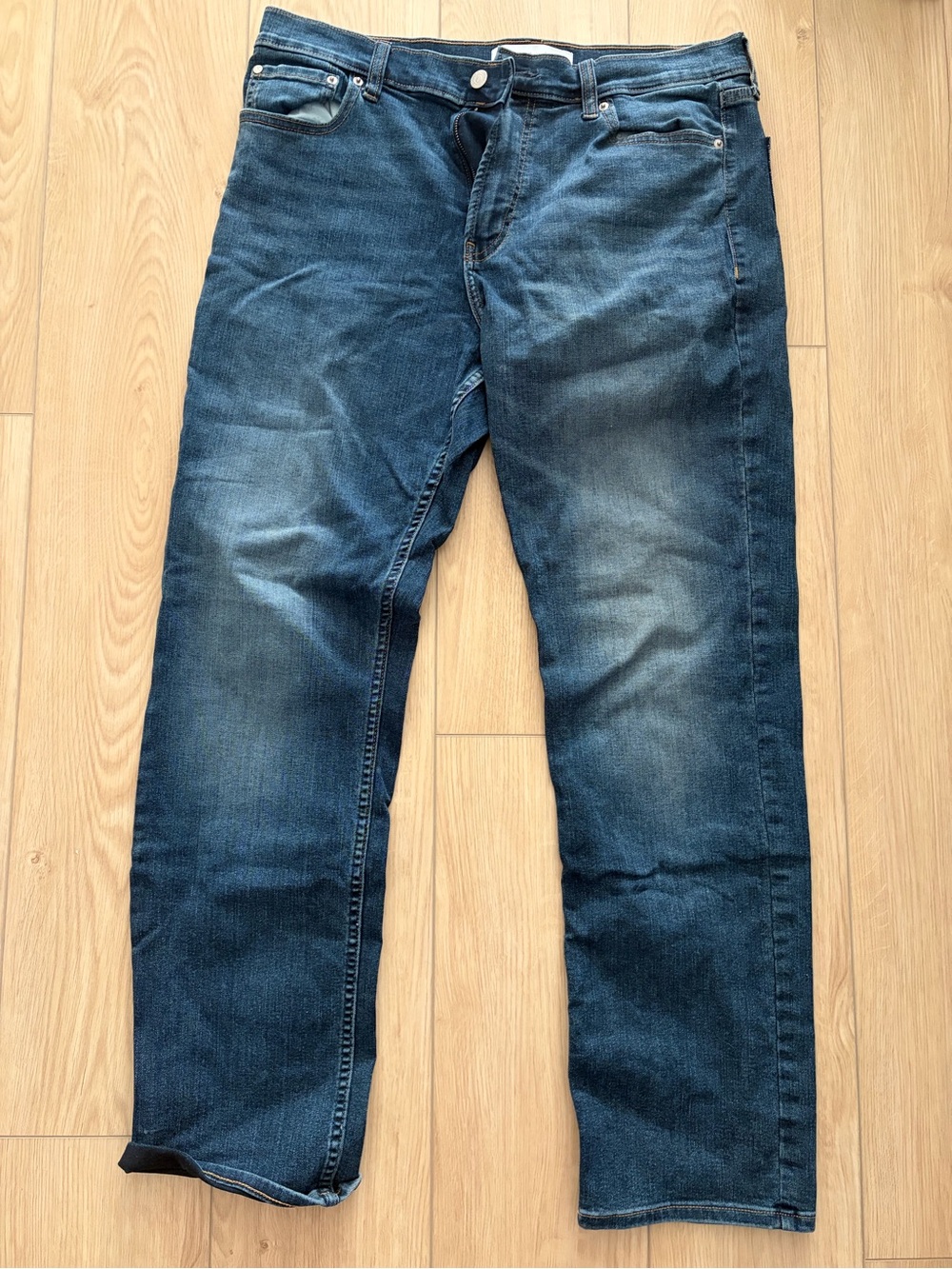 Calvin Klein Jeans Straight Leg Denim in Faded Blue